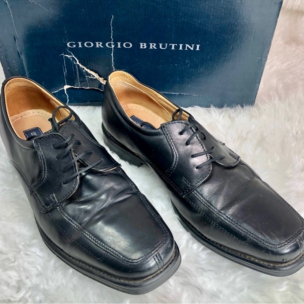 GIORGIO BRUTINI MENS MARK BLACK DRESS SHOE 10.5 - Picture 2 of 10